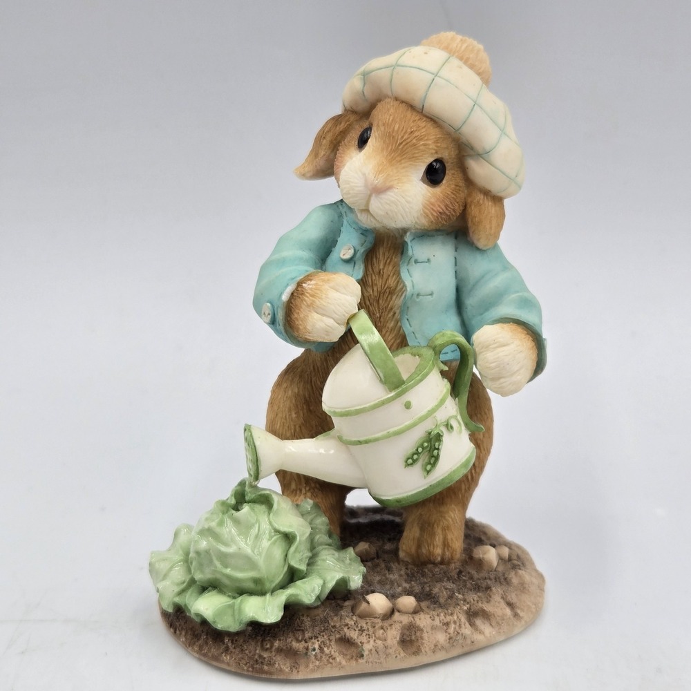 Enesco My Blushing Bunnies- Lettuce Give Thanks for Friends Retired 204390 1996